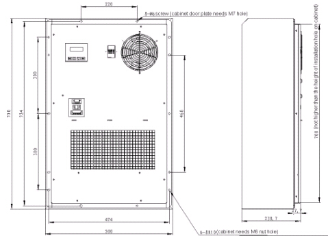 TC06-160JFL / 01,1600W klimatyzator AC220V, do zewnętrznego schronu / pokoju / stacji bazowej